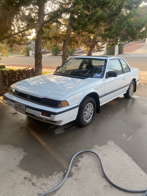 this is my 1986 Honda Prelude Si auto with 77,000 mls in greek white my baby 1986 Honda Prelude, Early 2000s Cars, 90s Honda Civic, 90s Honda, 90s Cars, 1990s Cars, Toyota Cressida, Honda Prelude, Classic Motors