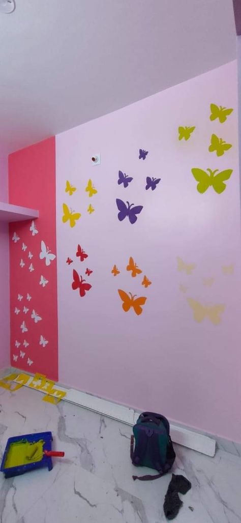 Wall Painting Ideas Indian, Creative Wall Painting, School Wall Art, Residential Building Design, Creative Wall Decor, Small House Design Exterior, Asian Paints, Architect Design House, Wall Paint Designs