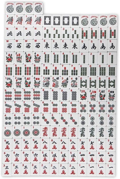 AmazonSmile: American Mah Jongg Mahjong 166 Tile Set with 4 All-in-One Rack/Pushers,Soft Bag (Stylish Full Size Complete Mah Jongg Set): Toys & Games Stack Game, Mahjong Tiles, Mahjong Set, Mah Jongg, Soft Bag, White Tiles, Family Game Night, Toys Games, All In One