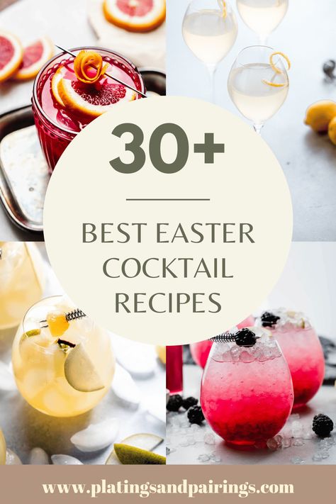 Easter Brunch Cocktails, Easter Cocktail Recipes, Easter Cocktail, Easter Drink, Easter Cocktails, Pear Cocktails, Spritzer Recipes, Moscow Mules, Citrus Cocktails