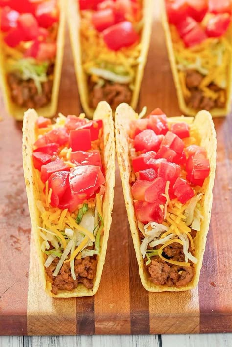 How to Make Taco Bell Crunchy Tacos - CopyKat Recipes Crunchy Tacos, Beef Seasoning, Copycat Taco Bell, Taco Bell Recipes, Kfc Chicken, How To Make Taco, Batter Recipe, Ground Beef Tacos, Copykat Recipes