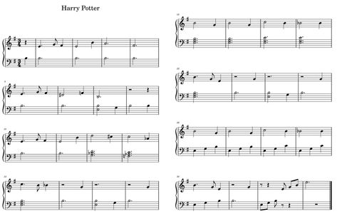 Hedwig's Theme Piano from Harry Potter Hedwigs Theme Piano, Harry Potter Piano, Music Sheet, Sheet Music, Piano, Harry Potter, Music