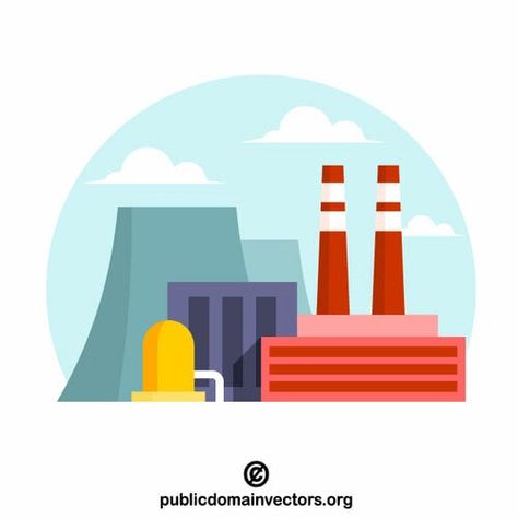 PublicDomainVectors.org-Thermal power plant Thermal Pollution, Ocean Thermal Energy, Star Wars Thermal Detonators, Geothermal Power Plant Illustration, Thermal Power Station, Thermal Power Plant, Thermal Heat, Free Clipart, Power Station