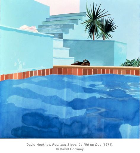 David Hockney and the Seasoned Eye - Thomas McManus - Medium Hockney Swimming Pool, Hockney Pool, David Hockney Pool, David Hockney Paintings, David Hockney Art, Louisiana Museum, Original Canvas Art, Museum Poster, David Hockney