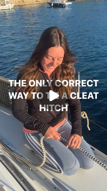 Noa & Joseph +🦜 * How to Sail & Liveaboard * Sailing & Boatlife on Instagram: "There is only one right way to tie a cleat hitch! 👇

We go around the bottom over the top around the back of the cleat. Then we put a half hitch and it lays. If it doesn't lay with the underneath rope perfect, then you did it wrong

Save for later and follow @sailing.marlin for more sailing tips

#howto #cleat #cleathitch #knot #tutorial #boat #boatlife #boating #dock #docking #sail #sailboats #sailing #sailinglife #sea #travel #travelling #sailor #ocean #summer #adventure #ship #water #wave #yacht #yachting #sailingyacht #underwater #sailingaroundtheworld #tutorial" How To Sail, Knot Tutorial, Sea Travel, Sailing Yacht, Save For Later, Go Around, Over The Top, Sailing, Sports