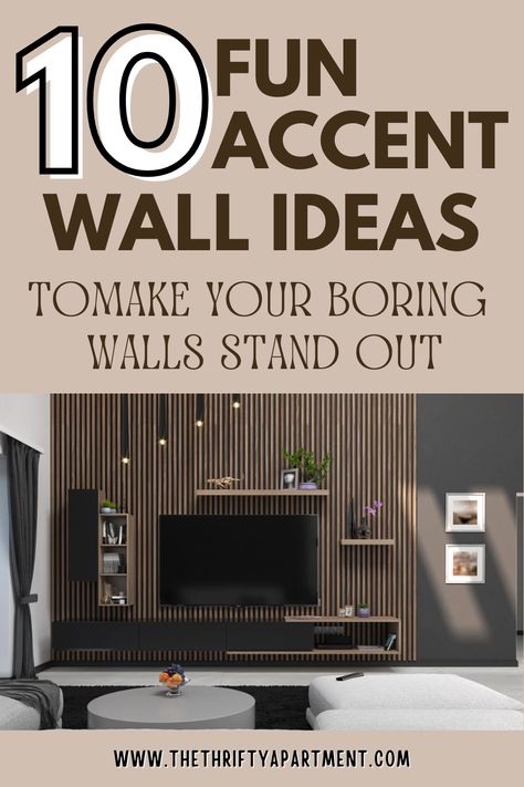 Discover 10 fun accent wall ideas to make your boring walls stand out! Add personality and style with bold colors, patterns, and textures for a striking look.#AccentWall #HomeDecor #WallDesign #InteriorInspo #RoomMakeover Plain Accent Wall, Kitchen Wall Accent Ideas, Whole Wall Decor, Tv Wall Accent Ideas, Tin Accent Wall, Living Room Accent Wall Ideas With Tv, Focal Wall Ideas Living Room, Fun Accent Wall Ideas, Peel And Stick Accent Wall