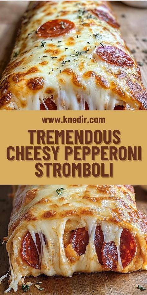 🍽️ Need a crowd-pleaser for family dinner? This Cheesy Pepperoni Stromboli is a hit! Packed with layers of melty cheese and pepperoni, wrapped in golden-baked dough, it's a comfort food favorite. Ready in under an hour, this recipe is a go-to for busy nights. Perfect for sharing and so satisfying! 🧀🍕 #FamilyDinnerIdeas #EasyRecipes #StromboliLovers #CheesyGoodness #ComfortFood #QuickDinner #PepperoniPizza Pepperoni Stromboli Recipe, Stromboli Recipe Pepperoni, Pepperoni Stromboli, Easy Stromboli, Stromboli Recipe Easy, Homemade Stromboli, Stromboli Recipe, Fast Dinner Recipes, Pizza Recipes Homemade