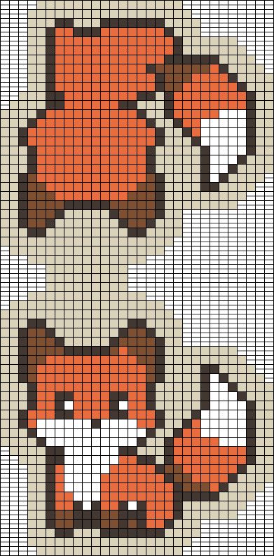 Pixel Art Pattern Totoro, Cross Stitch Cute Animals, Pixel Animals Art, 10 By 10 Pixel Art, Cute And Easy Pixel Art, Pixel Art Pattern 20x20, Ponyo Pixel Grid, Chicken Alpha Pattern, Daisy Alpha Pattern