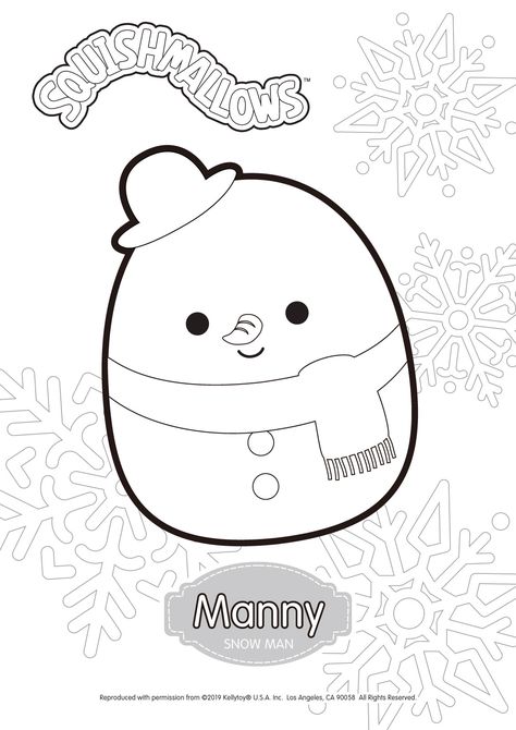 Manny from Squishmallows Coloring Pages. Christmas Squishmallows Coloring Page, Squish Mellow Coloring Sheets, Squishmallows Drawing With Color, Squishmellow Coloring Page, Squishmallows Printable, Squishmallow Drawing, Squishmallows Drawing, Squishmallows Coloring Pages, Squishmallow Coloring Pages