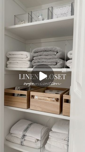 Jaymee Izon | Home + DIY on Instagram: "POV: you enjoy organizing. 😌 Comment “LINK” and I’ll send you a DM. ✨

Products can be found on my storefront under ‘Linen Closet’ - click the link in bio for my affiliate links. 💕 

#amazonfinds #amazonbestseller #founditonamazon #organization #homeorganization #amazondeals #amazonfavorites #amazonhome #closetorganization #linencloset #declutter #organizewithme 

amazon finds, amazon favorites, organization, home organization, closet organization, declutter, organize with me" Linen Room Organization, Towel Organization Closet, Organizing Linen Closet, Linen Closet Organization Hallway, Linen Organization, Small Linen Closet Organization, Home Organization Closet, Linen Closet Organization Ideas, Linen Closet Design