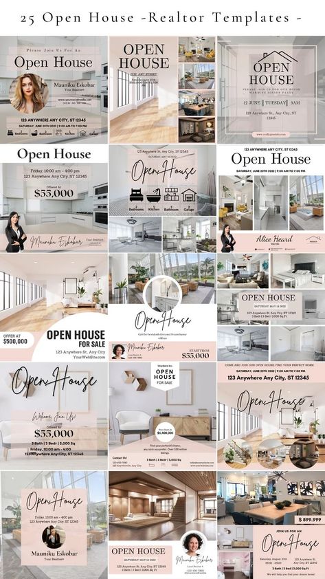 Pink Open House Instagram Post Template Social Media Template Open House Realtor Template Real Estate Open House Template Open House Pink - Etsy UK Real Estate Marketing Plan, Open House Real Estate, Open House Signs, Real Estate Agent Marketing, Template Social Media, House Template, Real Estate Templates, Street House, Real Estate Tips