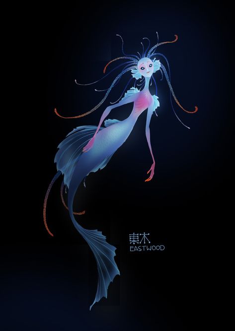 ArtStation - Deep Sea Mermaid, EastWood 東木 Deep Sea Mermaid, Ocean Creatures Art, Drawing Mermaid, Creatures Drawing, Sea Creatures Drawing, Sea Creatures Art, Fantasy Mermaids, Sea Mermaid, Deep Sea Creatures