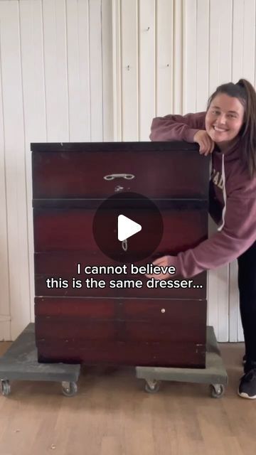 Emily Marlett | Furniture Flips | DIY on Instagram: "Comment the word “LIST” for a link to all of the supplies used on this flip sent to your DMs 🎨

I was shocked when I found this mid-century dresser at goodwill for only $20…. Mostly bc goodwill prices are insane these days😂

It definitely needed some work but I was determined to figure out what the grain looked like underneath the red-purple finish….. and she was stunning!!!

Another great reminder that any piece of furniture has potential to be beautiful 🤩

➡️Follow along for more satisfying flips!

#furniturerefinishing #furnitureflipper #furnitureupcycle #furnituremakeover #dresserflip #dressermakeover #furnitureflip" Goodwill Furniture, Dresser Flips, Old To New, Diy Furniture Flip, Furniture Upcycle, Furniture Flip, Mid Century Dresser, Furniture Flips, Refinished Furniture