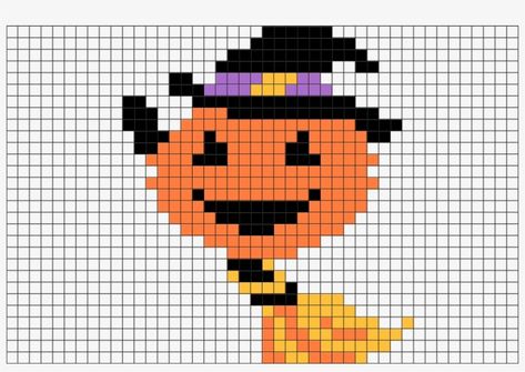 Halloween Pixelart, Witch Pixel Art, C2c Halloween, Halloween Pixel Art, Pixel Girl, Halloween Perler, Photo Halloween, Pumpkin Cross Stitch, Image Halloween