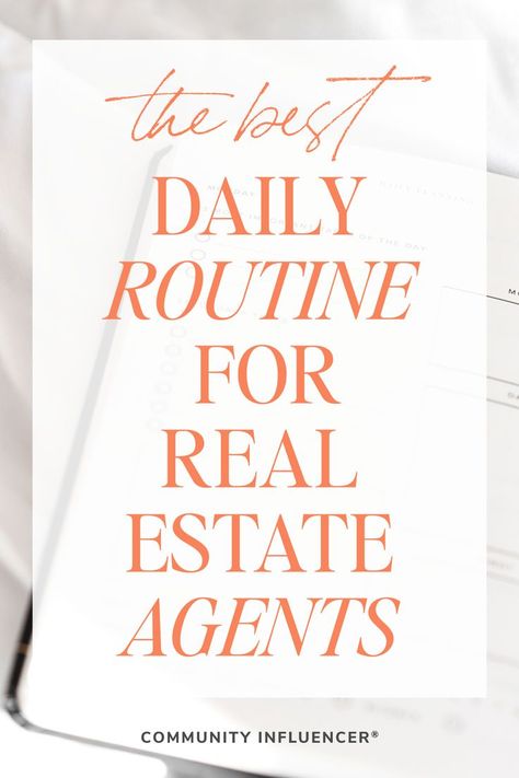 The Best Daily Routine for Real Estate Agents Best Daily Routine, Estate Agent Office, Real Estate Marketing Gifts, Real Estate Marketing Quotes, Real Estate Marketing Plan, Real Estate Training, Real Estate Agent Marketing, Real Estate Articles, Small Business Planner