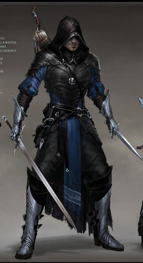 Medium Armor Dnd, Male Fantasy Armor, Dnd Ranger Art, Dnd Ranger Character Design, Assassin Character Design, Armor Rpg, Rogue Armor, Dungeons And Dragons Rogue, Dnd Ranger