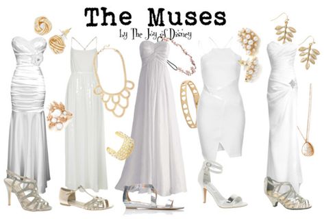 The Muses (Hercules) Hercules The Muses, Roman Costumes, Hercules Costume, Hercules Muses, Percy Jackson Outfits, Roman Costume, Disney Dress Up, The Muses, Disney Themed Outfits