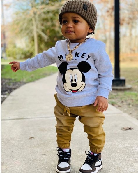 Mickey Mouse Outfit For Boys, Toddler Boy Fall Outfits Black Boys, Little Black Boy Outfits, Baby Boy Outfits Black Boys, Mommy And Son Outfits, Black Baby Boy Outfits, Toddler Boy Outfits Black Boys, Baby Boy Drip, Little Boy Outfits Black Boys