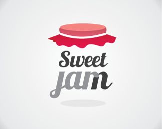 Sweet Jam Jar Logo design - Decorative cap and a simple yet very easy to remember name both create a great logo for a food product connected with fruit or just packed in a jar. Sweet and simple. Price $250.00 Jar Logo Design, Jar Logo, Online Web Design, Small Business Cards, Kitchen Jars, Food Product, Abstract Geometric Art, Great Logos, Drawing For Beginners