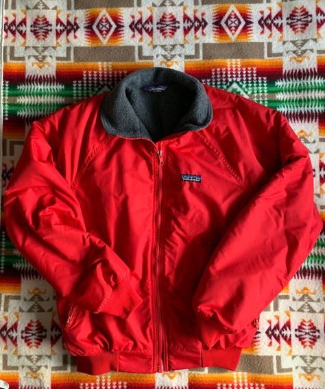 Vintage Patagonia Jacket, Vintage Patagonia Fleece, Orange Puffer Jacket, Patagonia Vintage, Fringe Leather Jacket, Fleece Jacket Womens, Vintage Patagonia, 90s Jacket, Patagonia Fleece