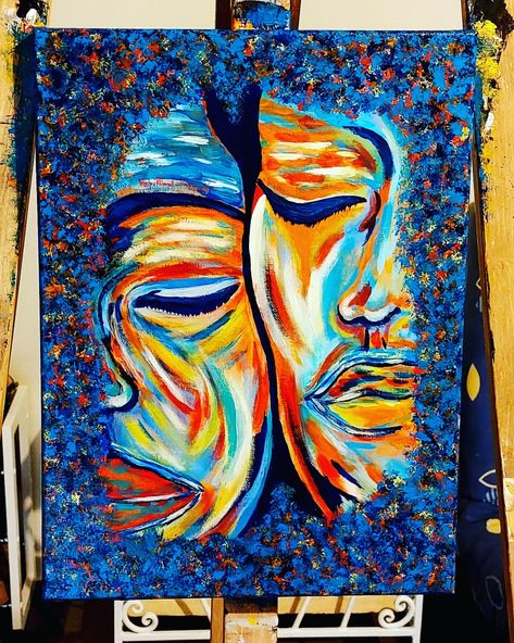 Couple Painting, Cadeau Photo, Art Abstrait, Art Paint, Design Art, Paint, Canvas, Quick Saves, Art