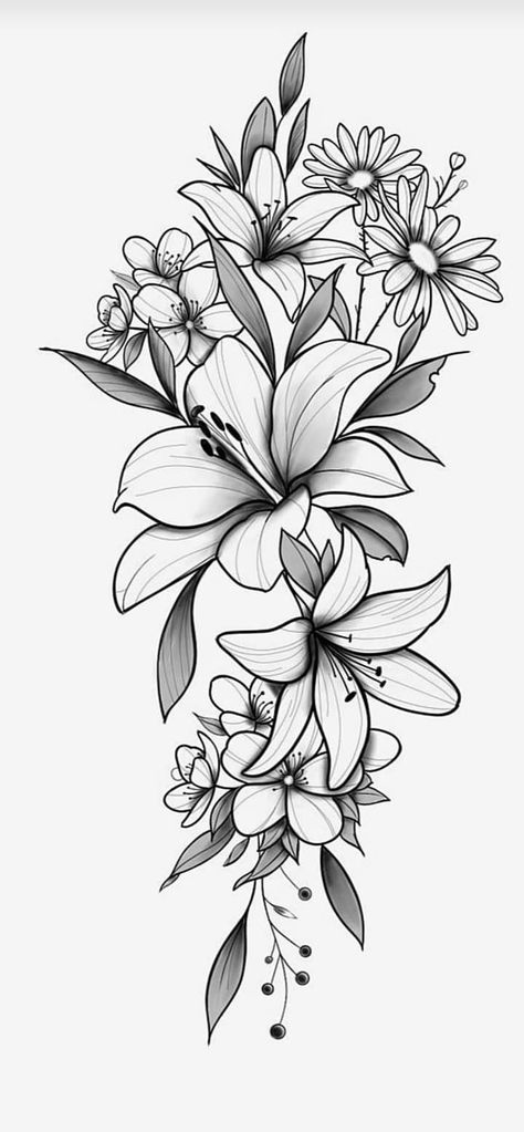 Arm Sleeve Tattoos For Women, Floral Thigh Tattoos, Flower Thigh Tattoos, Flower Tattoo Drawings, Creative Tattoo, Tattoos For Women Half Sleeve, Cool Chest Tattoos, Flower Tattoo Arm, Floral Tattoo Sleeve