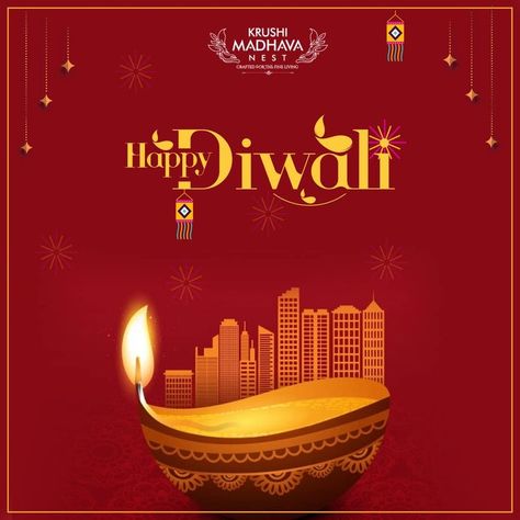 "May the divine light of Diwali spread into your life and bring peace, prosperity, happiness, good health and grand success." Happy Diwali 2021. #diwali #festival #diwaligifts #love #happydiwali #diwalidecorations #diwalivibes #indianfestival #celebration #deepavali #diwalihampers #festivevibes #patancheru #krushiinfraprojects #krushivillas #KrushiMadhavaNest #ecolifestyle Diwali Creative Ads Ideas For Real Estate, Deepavali Creative Ads, Diwali Post For Real Estate, Festive Social Media Post, Diwali Ad Campaign, Diwali Creative Ads For Real Estate, Diwali Real Estate Ads, Happy Diwali Social Media Post, Diwali Creatives For Social Media