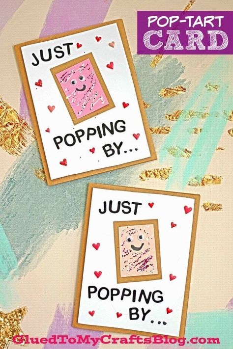 #gluedtomycrafts Celebrate friendships with our super fun Paper Pop-Tart Card craft idea! Click the link for the full how-to and some clever sayings to include with your handmade card! Paper Pop, Clever Quotes, Glue Crafts, Future Classroom, Easy Crafts For Kids, Pop Tarts, Paper Goods, Valentines Cards, Card Craft