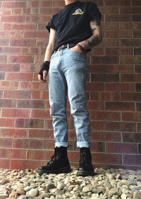 Masc Fashion, Doc Martens Outfit, Masc Outfits, Guys Clothing Styles, Mens Outfit Inspiration, Cool Outfits For Men, Streetwear Men Outfits, Character Outfits, Casual Style Outfits