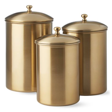 Kitchen Counter Styling, Gold Kitchen Accessories, Kitchen Counter Decor, Gold Kitchen, Gold Designs, Kitchen Canisters, Gold Paper, Paper Towel Holder, Large Kitchen