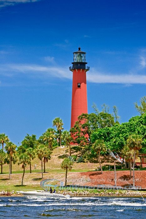 Jupiter Inlet Lighthouse, Jupiter, Florida.  #ridecolorfully Jupiter Tattoo, Jupiter Lighthouse, Lighthouse Inspiration, Florida Lighthouses, Jupiter Beach, Famous Lighthouses, Jupiter Florida, Treasure Coast, Beautiful Lighthouse