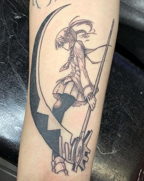 Maka Soul Eater Tattoo, Given Anime Tattoo, Cute Tattoos Anime, Anime Character Tattoo, Anime Back Tattoo, Cute Anime Tattoos, Cool Anime Tattoo Ideas, Matching Anime Tattoos, Simple Anime Tattoos