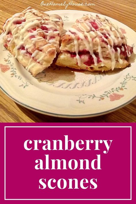 Cherry Almond Scones, Country Desserts, Almond Scones, Homely House, Easy Supper Recipes, Almond Glaze, Cranberry Scones, Healthy Bread Recipes, Cranberry Cream Cheese