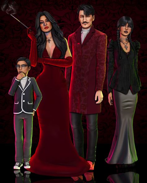 Hi everyone Here is my first version of Townie Makeover series Goth family in my sims style They have 1 Outfit CC folder included!! How to install: 1. Download custom content folder on my Patreon 2. Put "Mods" in your "Mods" folder 2. Put "Tray files" in your "Tray" folder 3. Enjoy it ♥ Hope you enjoy <3 All credits to CC creators! Sims Cc Creators, Sims 4 Goth Family Cc, Sims 4 Townie Makeover Cc, Sims 4 Vlad Makeover, Sims 4 Goth Family Makeover, Maxis Match Goth Cc, Sims 4 Creators, Sims 4 Makeover Townies, Townies Makeover Sims 4