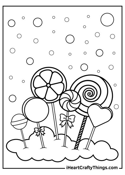 Candy Coloring Pages, Food Coloring Pages, Candy Art, Coloring Page Ideas, Colouring Printables, Easy Coloring Pages, Color Magic, Cute Candy, Coloring Pages Printable