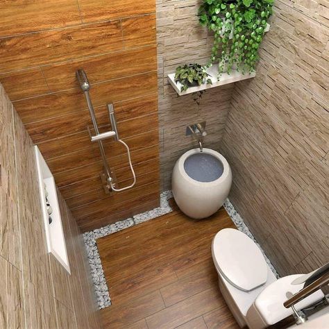 Bilik Mandi Kecil, Beautiful Small Bathroom Designs, Minimalist Small Bathrooms, Beautiful Small Bathrooms, Modern Small Bathroom, Toilet And Bathroom Design, Toilet Room Decor, Bar Mini, Minimalist Bathroom Design