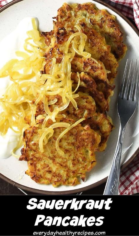 Sauerkraut Dessert Recipes, Saurkraut Recipes Fried, Saurcraught Recipes, Ways To Eat Sauerkraut, Sauerkraut Pancakes, Recipes Using Sauerkraut, Recipes With Sauerkraut, Cooking Sauerkraut, Sauerkraut Meals