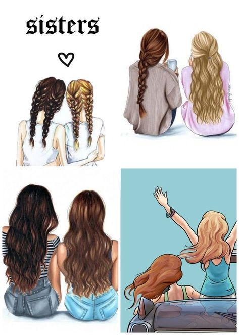 Cute Best Friend Drawings, Best Pic For Dp, A Real Friend, Friend Drawings, Best Friend Images, Friends Sketch, Decorações Com Comidas, Best Friend Drawings, Best Friends Cartoon