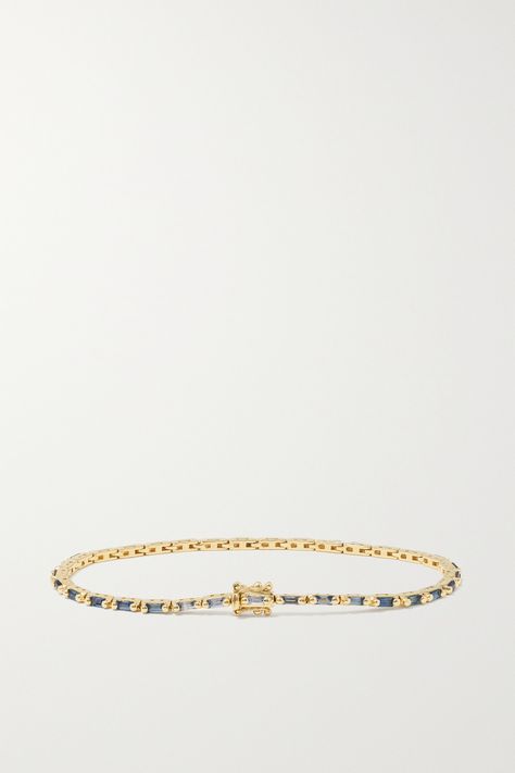 Find SUZANNE KALAN 18-karat Gold Sapphire And Diamond Tennis Bracelet on Editorialist. Suzanne Kalan creates timeless pieces that you'll wear for years to come. This tennis bracelet is handcrafted from 18-karat gold and set with baguette-cut sapphires and diamonds. Wear yours solo or stacked with dainty styles. Sapphire Tennis Bracelet, Dainty Style, Bracelet Tennis, Suzanne Kalan, Diy Jewelry Unique, Diamond Tennis Bracelet, Tennis Bracelet Diamond, Jewelry Unique, Baguette Cut