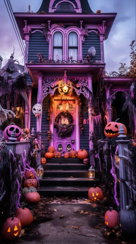 Halloween Queen, Spooky House, Halloween Porch Decorations, Halloween Wallpaper Iphone, Halloween Porch, Halloween Haunted Houses, Halloween Lights, Theme Halloween, Halloween 2024