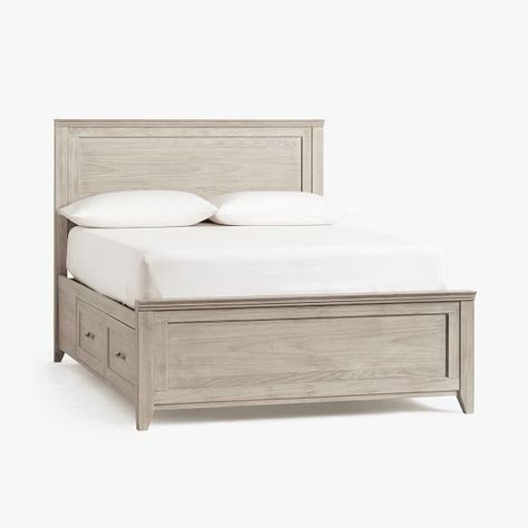 Storage Beds | Beds with Drawers, Under Bed Storage | Pottery Barn Teen Beautyrest Mattress, Bedroom Things, Storage Bed Queen, Nyc Apt, Bed In Corner, Under Bed Drawers, Bed Twin, Bed Queen