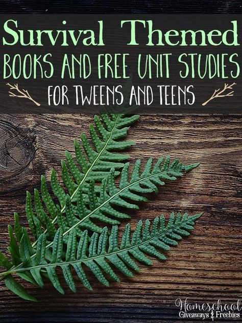 Survival Themed Books and FREE Unit Studies Unschooling Ideas, Literature Unit Studies, Different Types Of Books, Modern World History, Nature Studies, Adventure Books, Survival Books, Nature School, Homeschool Tips