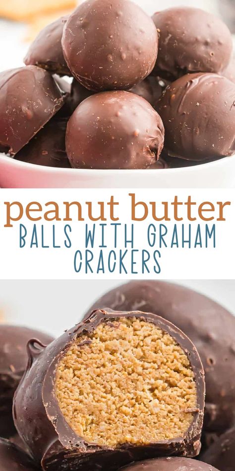 No Bake Candy, I Lost 100 Pounds, Brownie Vegan, Butter Desserts, Graham Cracker Recipes, Peanut Butter Balls Recipe, Peanut Butter Truffles, Peanut Butter Eggs, Christmas Baking Recipes