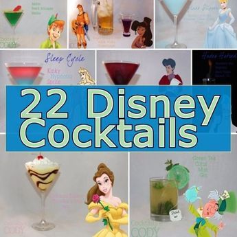 Summer Birthday Cakes, Disney Themed Drinks, Disney Princess Cocktails, Disney Alcoholic Drinks, Fun Cocktail Recipes, Kids Drinks Party, Goodnight Pictures, Princess Drinks, Disney Inspired Cocktails