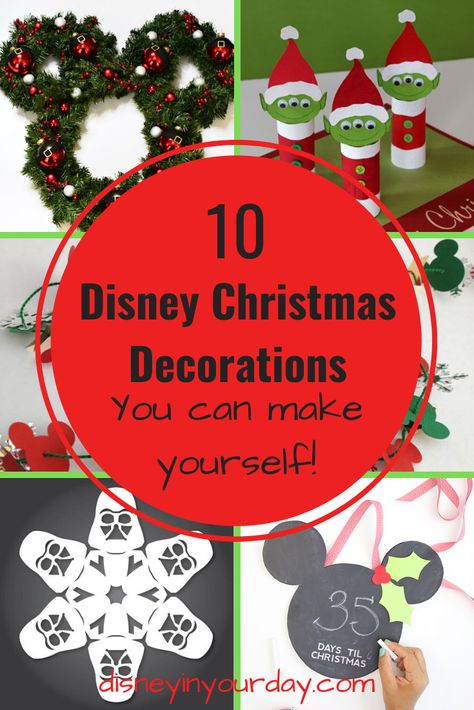 Disney Christmas Crafts, Disney Christmas Decorations, Disney Diy Crafts, Disney Christmas Tree, Disney Christmas Ornaments, Christmas Crafts For Adults, Disney Ornaments, Mickey Christmas, Mickey Mouse Christmas