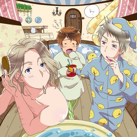 Bad Touch Trio (Hetalia) Bad Touch Trio, Hetalia France, Bad Touch, Hetalia Anime, Hetalia Axis Powers, Bad Friends, Axis Powers, An Anime, Cuteness Overload