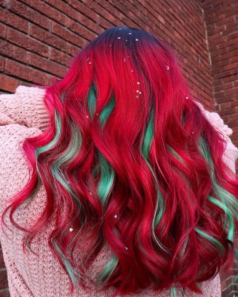 Holiday Hair Color, Funky Hair Colors, Amber Hair, Mermaid Hair Color, Vivid Hair Color, Cute Hair Colors, Creative Hair Color, Hair Color Crazy, Holiday Hair