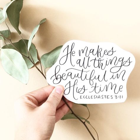 He makes all things beautiful in His time! 💕 In His Time He Makes All Things, He Makes All Things Beautiful In His, He Makes Everything Beautiful In Time, Ecclesiastes 3 11 Tattoo, He Makes All Things Beautiful, Ecclesiastes 3, All Things Beautiful, In His Time, In Christ Alone