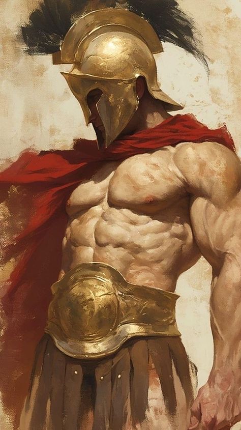 Warrior Physique, Hercules Statue, Ancient Aesthetic, Roman Gladiators, Warrior Paint, Masculine Art, Project 2025, Warrior Drawing, Roman Warriors