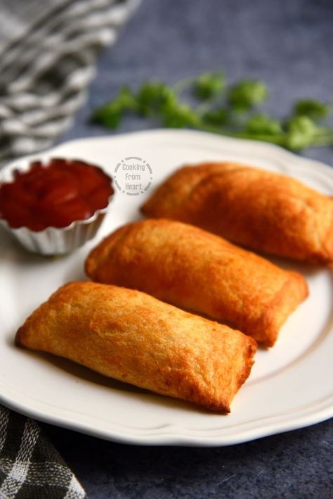 Low Calorie Air Fryer, Air Fryer Bread, Air Fryer Chickpeas, Pizza Pockets Recipe, Boil Sweet Corn, Recipe Low Calorie, Homemade Hot Pockets, Calories Pizza, Low Calorie Pizza